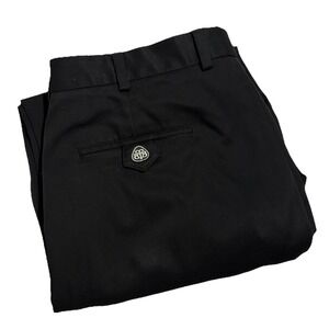 Brooks‎ Brothers Country Club Golf Pants Black Pleated Mens 36x30 Cuffed Poly